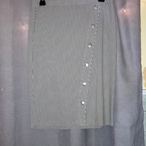 Grey, and white skirt